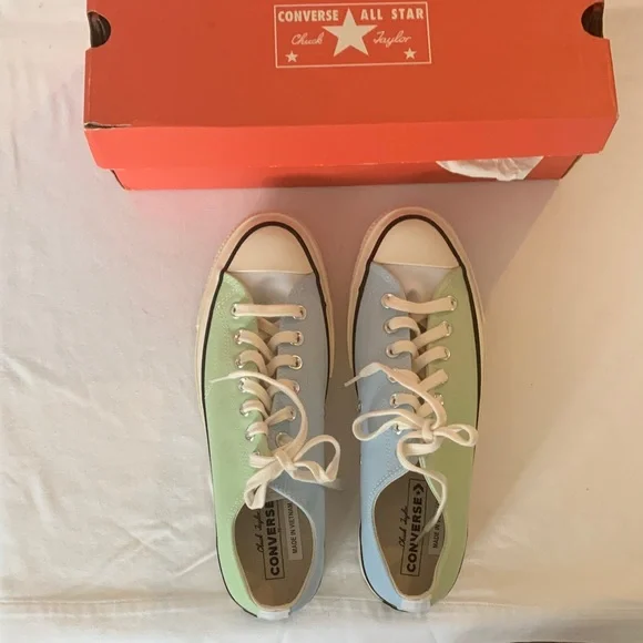 Converse All Star Chuck Taylor Pastel Green and Blue Sneakers NIB - Picture 4 of 13